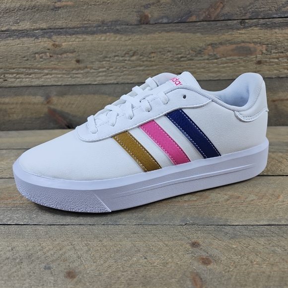 adidas Court Women's Platform Shoes Sneakers Skater Style Casual Trendy - Picture 3 of 11